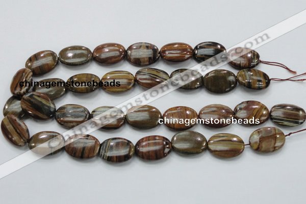COP233 15.5 inches 18*25mm oval natural brown opal gemstone beads
