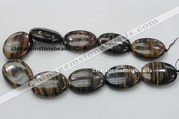 COP235 15.5 inches 30*40mm oval natural brown opal gemstone beads