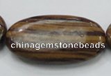 COP236 15.5 inches 25*50mm oval natural brown opal gemstone beads