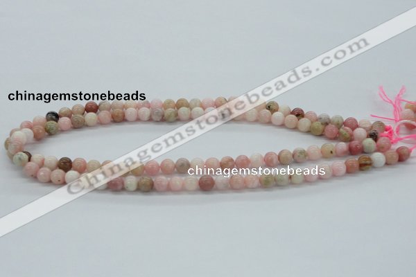 COP24 7mm smooth round natural pink opal beads Wholesale