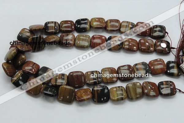 COP246 15.5 inches 18*18mm square natural brown opal gemstone beads