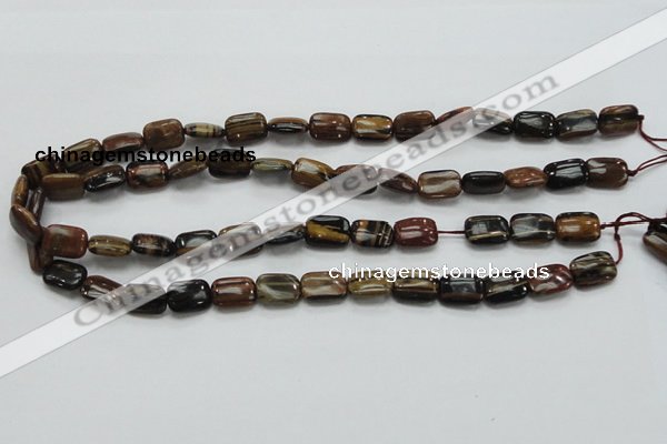 COP248 15.5 inches 10*14mm rectangle natural brown opal gemstone beads