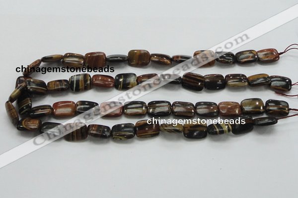 COP249 15.5 inches 12*16mm rectangle natural brown opal gemstone beads