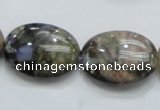 COP255 15.5 inches 18*25mm oval natural grey opal gemstone beads