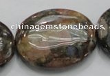 COP259 15.5 inches 30*40mm oval natural grey opal gemstone beads