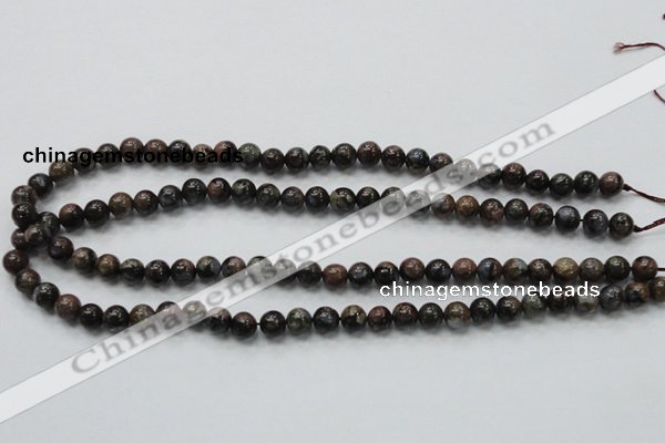 COP265 15.5 inches 8mm round natural grey opal gemstone beads