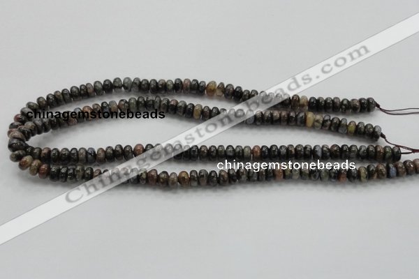 COP268 15.5 inches 4*8mm rondelle natural grey opal gemstone beads