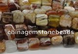 COP303 15.5 inches 8*8mm square brandy opal gemstone beads wholesale