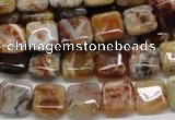 COP304 15.5 inches 10*10mm square brandy opal gemstone beads wholesale