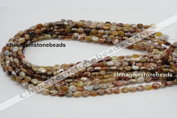 COP306 15.5 inches 6*8mm oval brandy opal gemstone beads wholesale