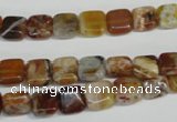 COP320 15.5 inches 8*8mm square brandy opal gemstone beads wholesale