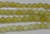 COP330 15.5 inches 4mm round yellow opal gemstone beads wholesale