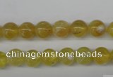 COP332 15.5 inches 8mm round yellow opal gemstone beads wholesale