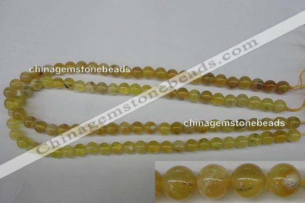 COP332 15.5 inches 8mm round yellow opal gemstone beads wholesale