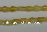 COP337 15.5 inches 6*9mm teardrop yellow opal gemstone beads