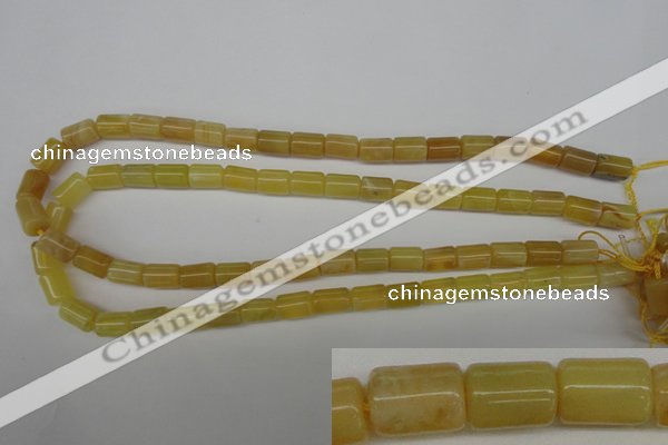 COP338 15.5 inches 8*11mm tube yellow opal gemstone beads