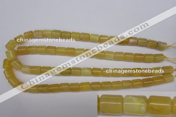 COP339 15.5 inches 10*12mm tube yellow opal gemstone beads