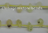 COP347 Top-drilled 6*9mm faceted teardrop yellow opal gemstone beads