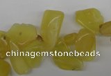 COP348 Top-drilled 7*8mm – 24*25mm freeform yellow opal gemstone beads