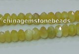 COP352 15.5 inches 5*8mm faceted rondelle yellow opal gemstone beads wholes