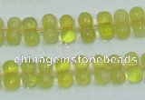 COP354 15.5 inches 6*12mm bone shape yellow opal gemstone beads