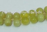 COP355 15.5 inches 8*16mm bone shape yellow opal gemstone beads