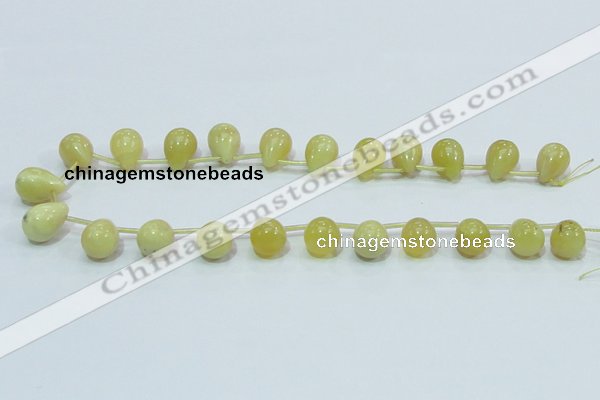 COP357 15.5 inches 13*18mm teardrop yellow opal gemstone beads