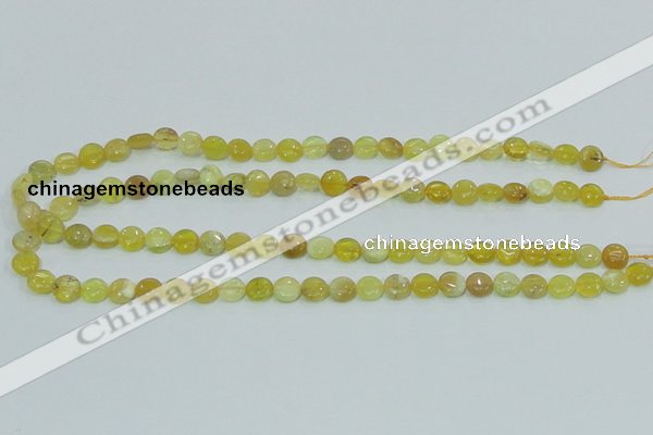 COP358 15.5 inches 8mm coin yellow opal gemstone beads wholesale