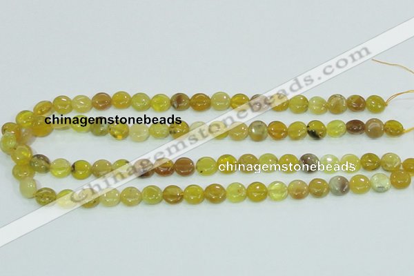 COP359 15.5 inches 10mm coin yellow opal gemstone beads wholesale