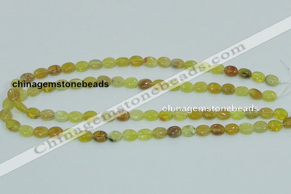 COP360 15.5 inches 8*10mm oval yellow opal gemstone beads wholesale