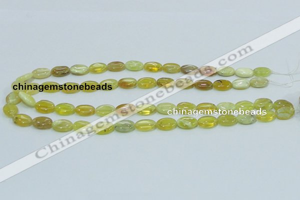 COP362 15.5 inches 10*14mm oval yellow opal gemstone beads wholesale