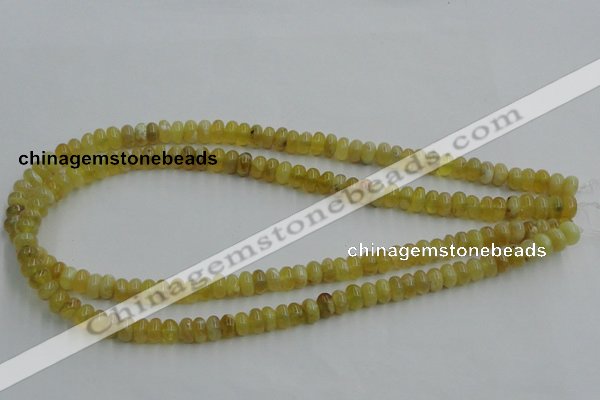 COP371 15.5 inches 5*8mm rondelle yellow opal gemstone beads