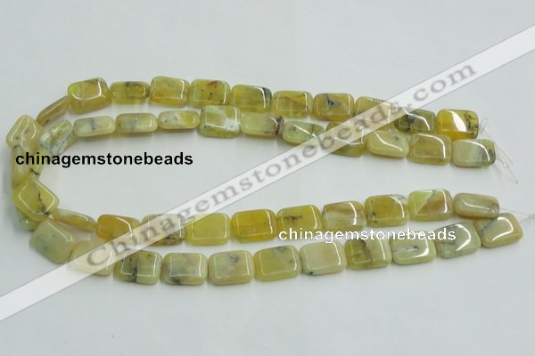 COP373 15.5 inches 13*18mm rectangle yellow opal gemstone beads