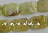 COP374 15.5 inches 15*20mm rectangle yellow opal gemstone beads