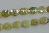 COP375 15.5 inches 8*10mm oval yellow opal gemstone beads wholesale