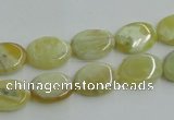 COP376 15.5 inches 10*14mm oval yellow opal gemstone beads wholesale