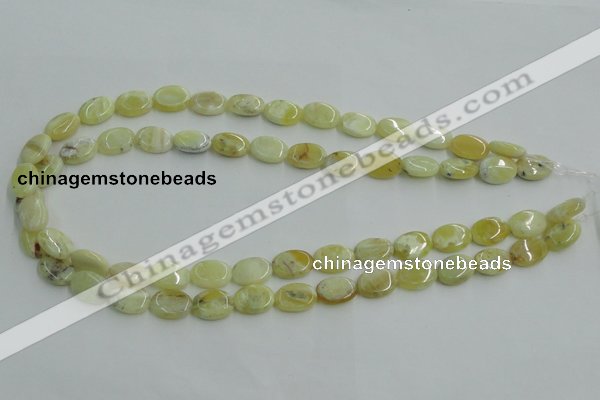 COP376 15.5 inches 10*14mm oval yellow opal gemstone beads wholesale