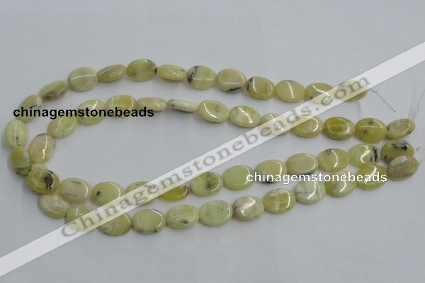 COP377 15.5 inches 12*16mm oval yellow opal gemstone beads wholesale