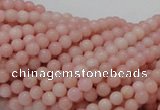 COP401 15.5 inches 4mm round Chinese pink opal gemstone beads