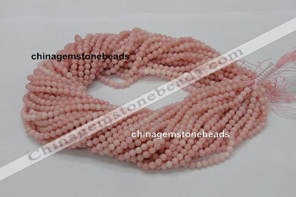 COP401 15.5 inches 4mm round Chinese pink opal gemstone beads