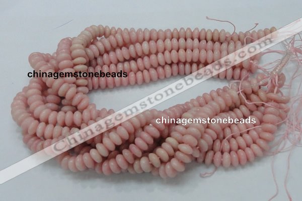 COP408 15.5 inches 5*10mm rondelle Chinese pink opal gemstone beads