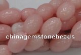 COP409 15.5 inches 10*14mm rice Chinese pink opal gemstone beads