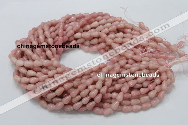 COP411 15.5 inches 6*10mm teardrop Chinese pink opal gemstone beads