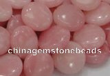 COP415 15.5 inches 15mm flat round Chinese pink opal gemstone beads