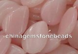 COP425 15.5 inches 18*24mm twisted teardrop Chinese pink opal gemstone bead