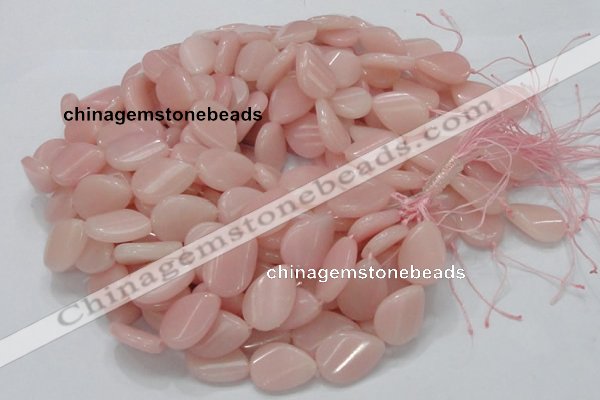 COP425 15.5 inches 18*24mm twisted teardrop Chinese pink opal gemstone bead