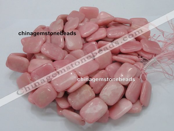 COP428 15.5 inches 20*30mm rectangle Chinese pink opal gemstone beads