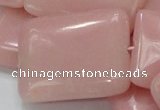 COP429 15.5 inches 30*40mm rectangle Chinese pink opal gemstone beads