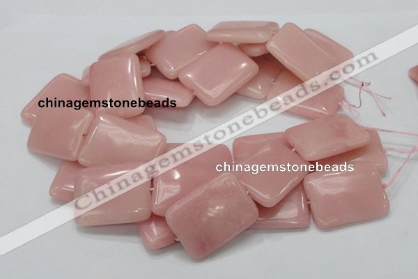 COP429 15.5 inches 30*40mm rectangle Chinese pink opal gemstone beads