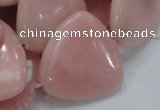 COP430 15.5 inches 30*30mm triangle Chinese pink opal gemstone beads